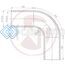 WAGNER TUNING 001004156 63.5MM SILICONE HOSE 90 DEG BEND BLACK SILICONE HOSE